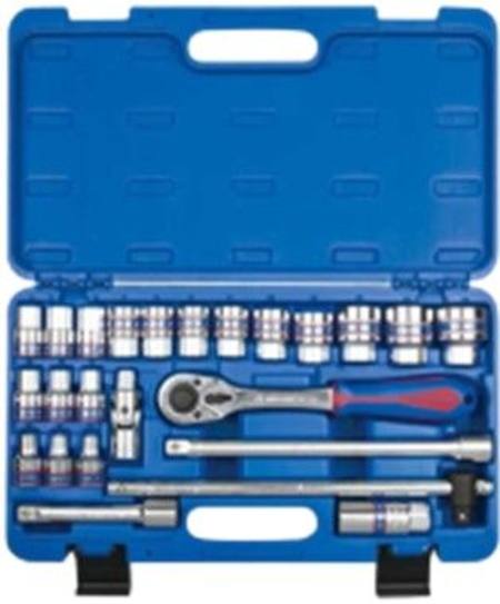 KING TONY 24PC 1/2 DR SOCKET SET METRIC 12PT
