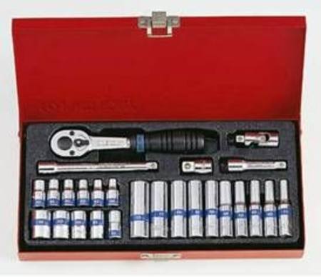 KING TONY 26PC 1/4" METRIC SOCKET SET