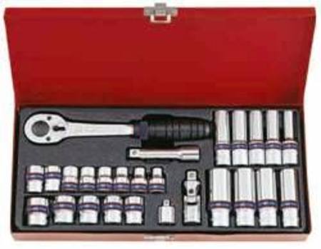 KING TONY 26pc 3/8dr METRIC SOCKET SET