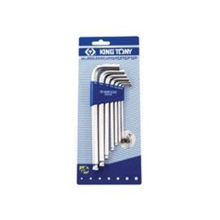 KING TONY 3/32 - 3/8 IMP LONG BALL END HEX KEY SET