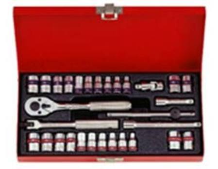 KING TONY 30pc 1/4dr  COMB SOCKET SET 4-12mm  5/32-1/2