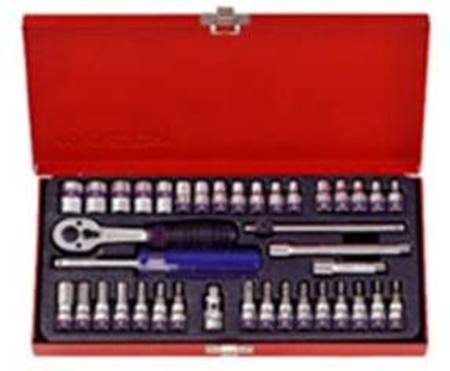 KING TONY 39pc 1/4dr KING TONY 39pc 1/4dr METRIC STD TORX HEX & FEMALE TORX SOCKET SET