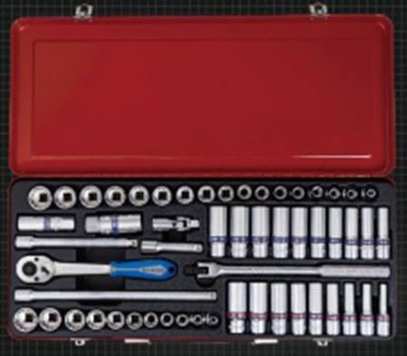 KING TONY 55pc 3/8dr METRIC/IMPERIAL 12PT SOCKET SET