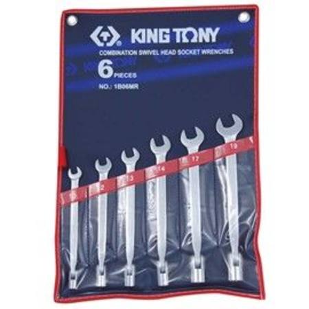 Buy KING TONY 6pc COMBINATION SWIVEL HEAD SOCKET WRENCH SET 10 - 19mm in NZ. 