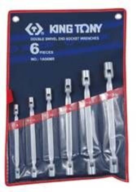 KING TONY 6pc DOUBLE SWIVEL END SOCKET WRENCH SET