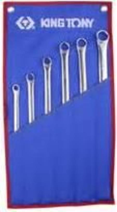 KING TONY 6pc ZERO DEGREE OFF SET EXTRA LONG RING SPANNER SET