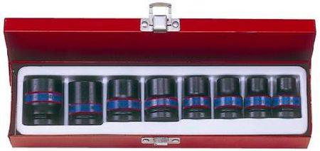 KING TONY 8pc 1/2dr 10-24mm METRIC IMPACT SOCKET SET