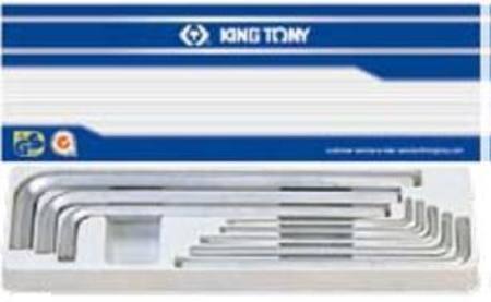 KING TONY 8pc METRIC EXTRA LONG HEX KEY SET 3 - 14mm