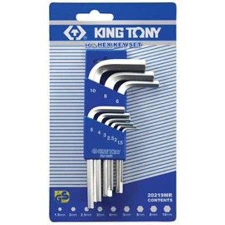 KING TONY 9pc METRIC SHORT ALLEN KEY SET