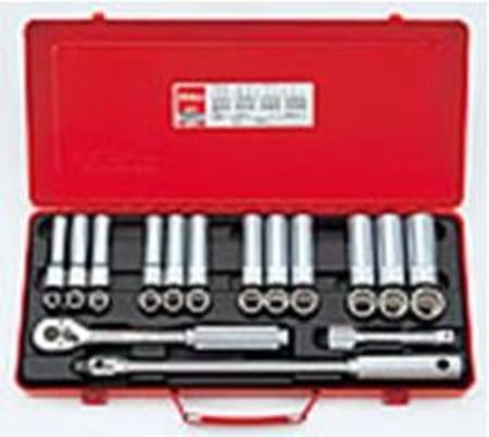 KOKEN 1/2dr D/HEX 27pc STD and DEEP SOCKET  SET 10 - 24mm