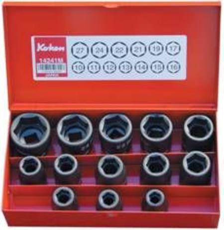 KOKEN 13pc 1/2dr IMPACT SOCKET SET 10-27mm