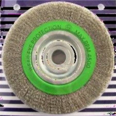 Buy LION 150 x 20mm WIDE STAINLESS STEEL WIRE WHEEL BRUSH in NZ. 