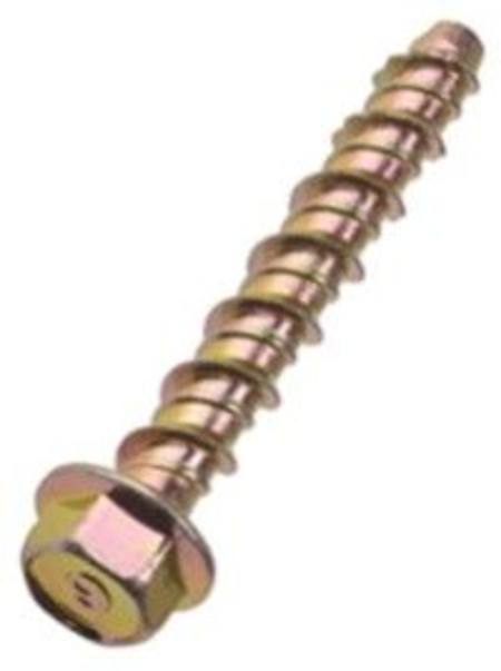 M10 x 100mm MASONRY SCREW EXCALIBER 8.8 BOLT HEX FLANGE HEAD YELLOW Z/P