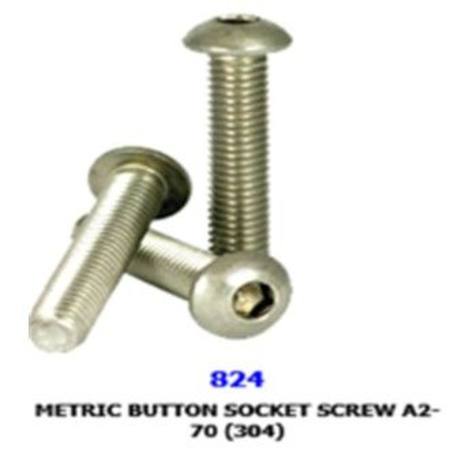 M4-0.70 x 4mm 304 STAINLESS STEEL BUTTON HEAD SOCKET SCREW