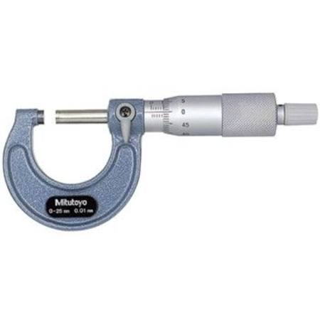 MITUTOYO 0-25mm x .01 OUTSIDE MICROMETER