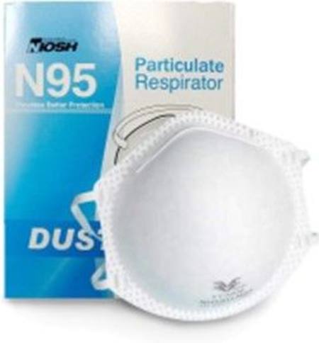 N95 DISPOSABLE NON VALVED PARTICULATE  RESPIRATOR MASK PKT 20