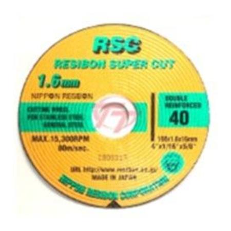 NIPPON RESIBON IRON FREE GOLD SUPER CUT METAL CUT OFF DISC 100 x 1.6 x 16mm