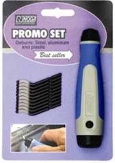 NOGA PROMO DEBURRING SET WITH 10 FREE BLADES