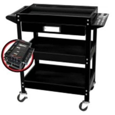 PROEQUIP 3 SHELF STEEL TOOL TROLLEY