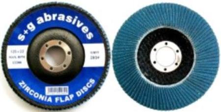 S&G ZIRCONIA FIBRE BACKED FLAP DISC 100 x 16 x Z40