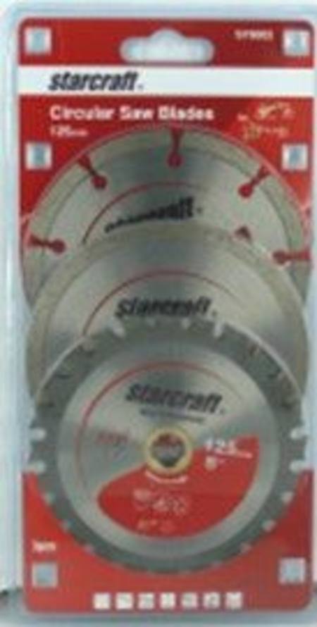 STARCRAFT 125MM 3PC SEGMENTED & CONTINUOUS DIAMOND/TCT CUT OFF WHEEL PACK