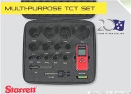 Buy STARRETT 13pc MULTI PURPOSE TCT HOLE SAW KIT WITH STUD FINDER in NZ. 