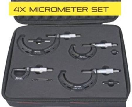 Buy STARRETT 4pc MICROMETER SET 0-100mm 0.01 GRADUATIONS in NZ.