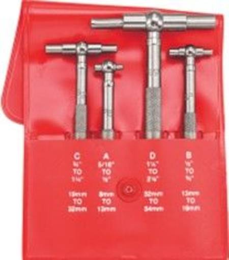 STARRETT 4pc TELESCOPIC GAUGE SET IN POUCH 8MM - 54MM