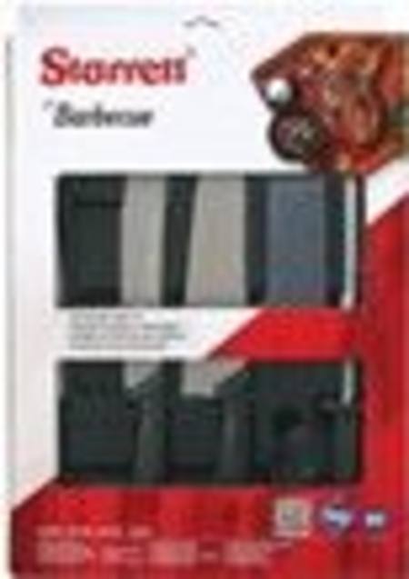 Buy STARRETT 6PCE CHEFS BLACK HANDLE KNIFE SET WITH 8"/200mm CLEAVER in NZ.