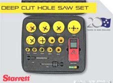 Buy STARRETT DEEP CUT 13pc HOLE SAW KIT 20-76mm WITH STUD FINDER in NZ. 