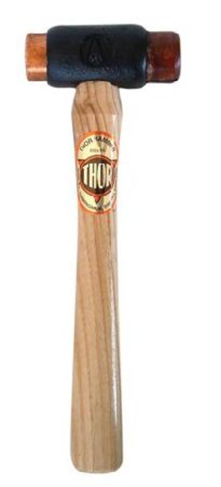 THOR #2 COPPER RAWHIDE HAMMER 1-1/2"-34oz