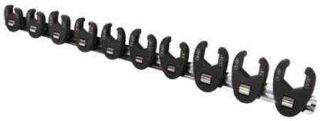 TOLEDO 10pc 3/8dr SAE FLARED CROW FOOT WRENCH SET