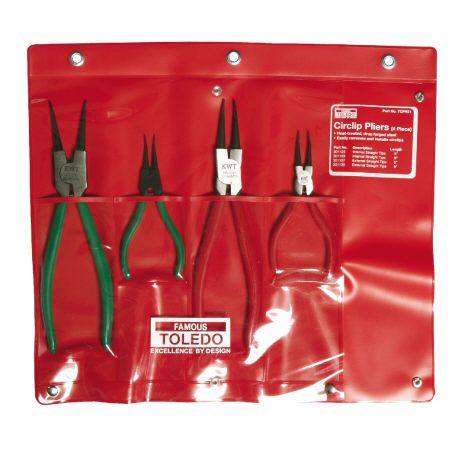 TOLEDO 4pc CIRCLIP PLIER SET IN ROLL