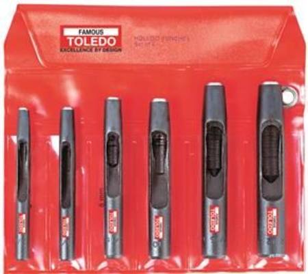 TOLEDO 6pc HOLLOW WAD PUNCH SET 5-12mm