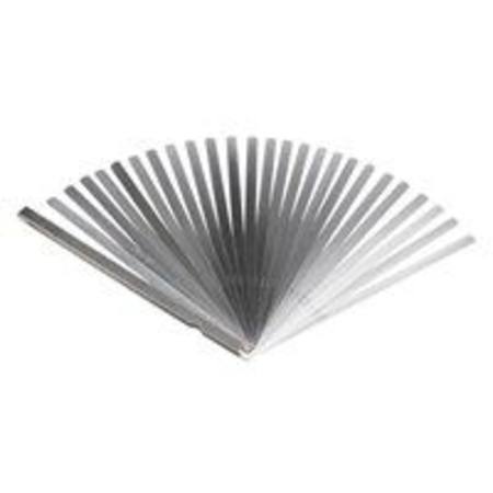 Buy TOLEDO LONG FEELER GAUGE STRAIGHT 25 BLADE METRIC/IMPERIAL 0.038 - 1.016MM (0.0015-0.040") in NZ.