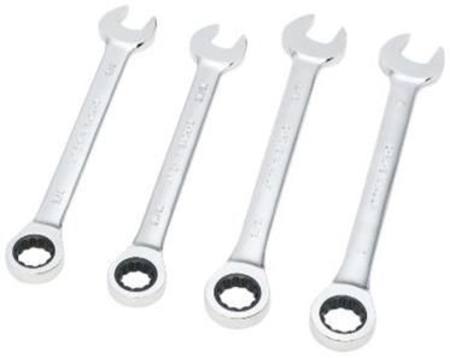 TOLEDO RATCHET RING & OPEN END 4pc IMPERIAL WRENCH SET