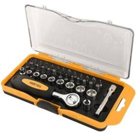 TOLSEN 38PCE BIT & SOCKET SET 1/4DR