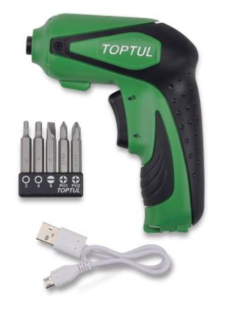 ZZZZTOPTUL 1/4" HEX CORDLESS 3.6V SCREWDRIVER USB