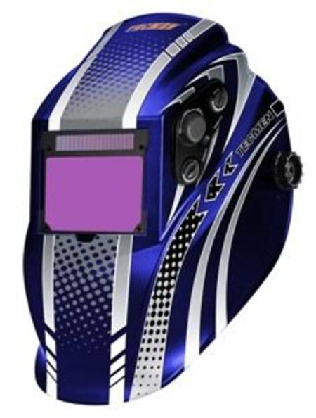 WELDMASTER iEXPERT AUTO SOLAR POWERED BLUE WELDING HELMET